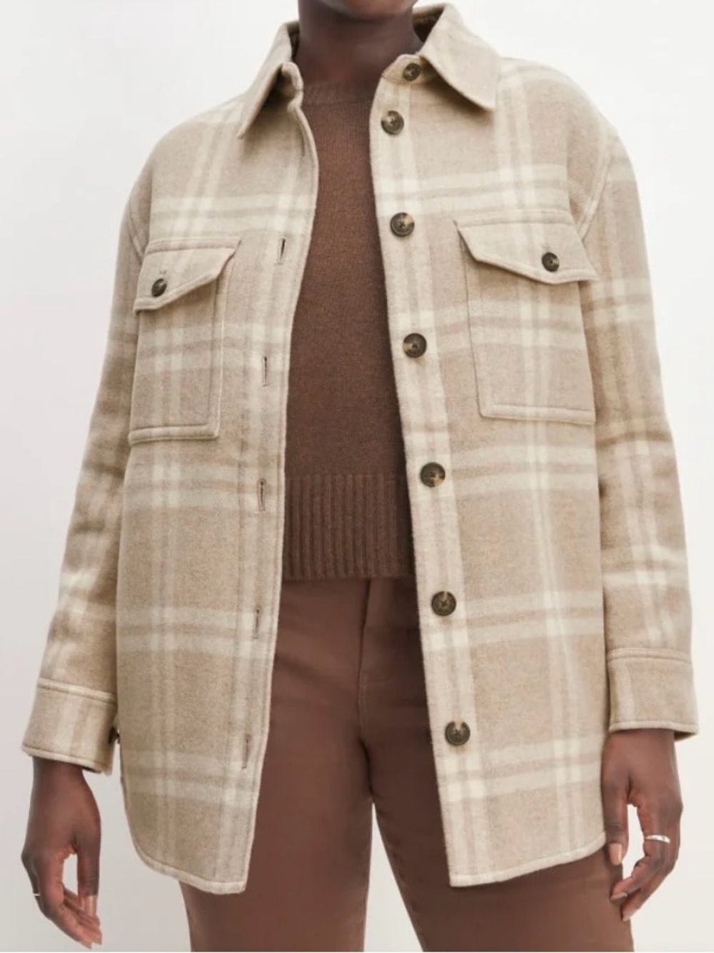 Everlane the Italian 
 Rewool oversized shirt jacket